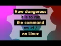 How dangerous it is to run the command rm - rf on Linux