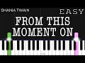 Lagu Shania Twain - From This Moment On | EASY Piano Tutorial