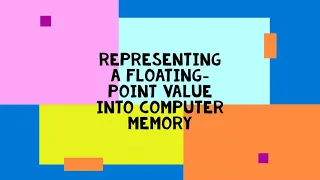 Lecture 5 C Programming Memory Representation of Floating Point Data Types
