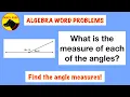 Algebra Word Problems 2 Angles Measure 180 degrees