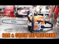 STIHL MS170 Chainsaw Bar Chain Replacement - Step By Step How-To