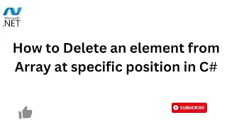 How to Delete an element from Array at specific position in C