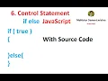 6 if else Control Statement JavaScript Tutorial Semant Sir