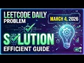 LeetCode Daily Problem Solution 4 March 2026 C Interview Prep