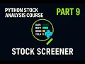 Python Stock Screener Calculate Close to 52-Week High Ratio EOD API Pandas Part 9