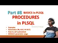 PROCEDURES in PLSQL Stored Procedures Part PLSQL Tutorial in Telugu
