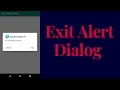 how to create exit apps dialog in android