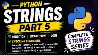 Python String Functions partition join isalpha More Best Python Course Part5