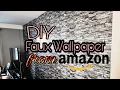 DIY PEEL and STICK Renter Friendly Faux Brick Wallpaper