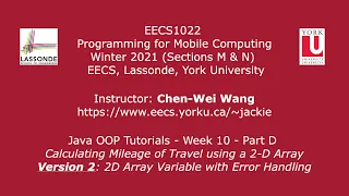 EECS1022 W21 - Java Tutorials