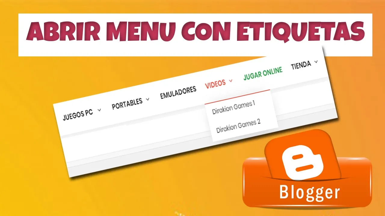 Como Abrir Enlaces de Menú por Etiquetas en Blogger