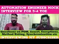 Automation Engineer Mock Interview SDET Mock Interview for 3-4 YOE Interviewing my Subscriber