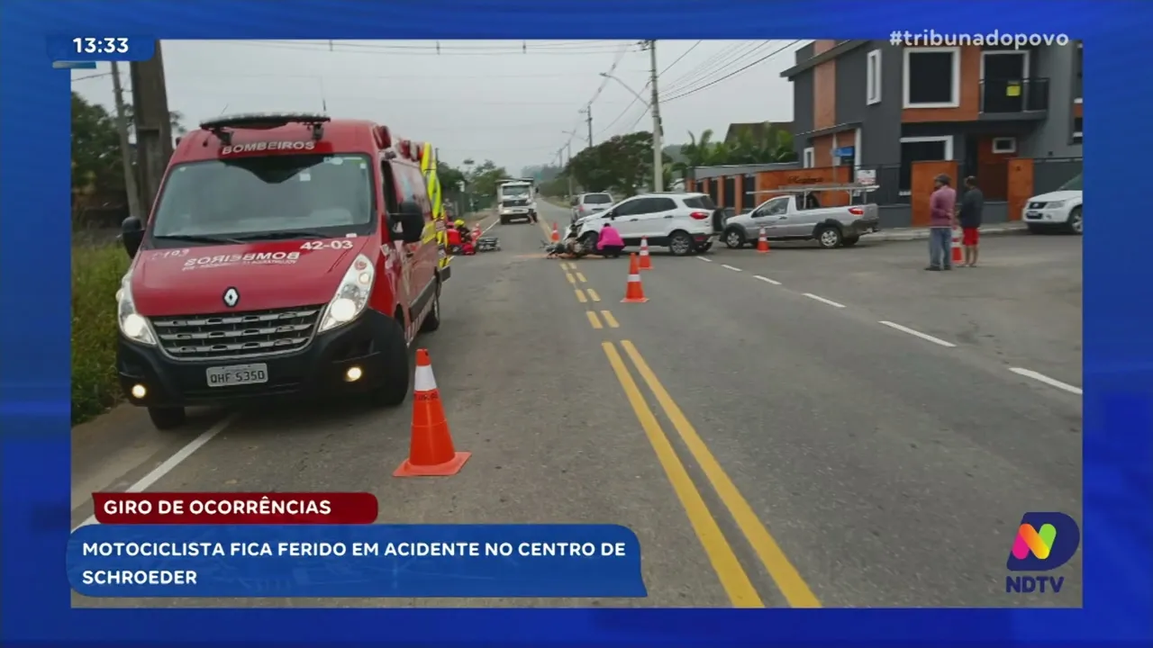 Acidente entre carro e bicicleta elétrica deixa uma pessoa ferida