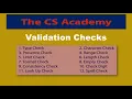 Validation Checks Part 1