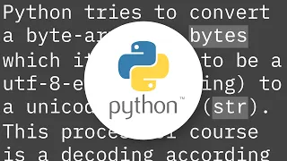 error UnicodeDecodeError utf-8 codec can t decode byte 0xff in position 0 invalid start byte