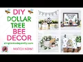 DOLLAR TEE DIY Bee Decor - Dollar Tree Bee Skep Dollar Tree Beehive Bee Decorations