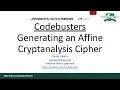 Codebusters - Generating an Affine Cryptanalysis Cipher