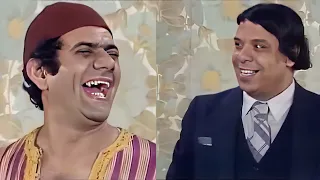 مظهر ابو النجا مش قادر يمسك نفسه من الضحك وهو بيتكلم عن ليلة الدخلة واللي عمله مع العروسة صريخ ضحك 