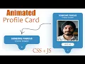 Animated Profile Card Drawer UI Design using Html CSS Javascript