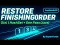 Restore Finishing Order Leetcode Q1 - Weekly Contest 465 O n HashSet One Pass Java