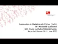 Introduction to Statistics with Python 4 of 4