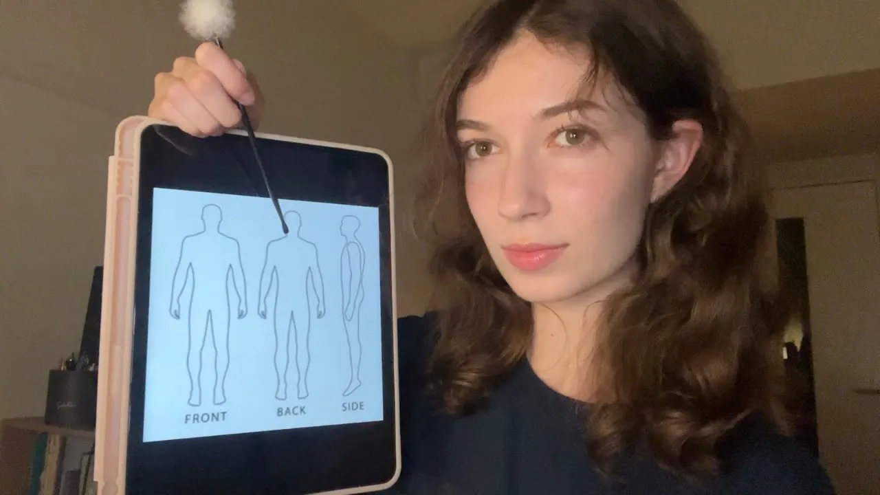 ASMR neurologist examines you for pinched nerves (typing sounds)