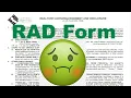 New C A R Form RAD - REALTOR Acknowledgement and Disclosure