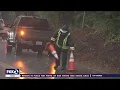 Cars stalled along Highway 17 near San Jose airport