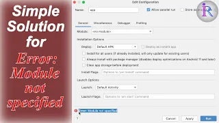 Fix for gradle error Module not specified in Android Studio