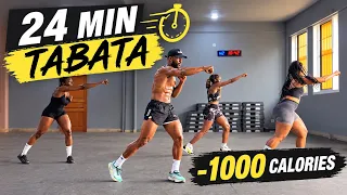 24 minutes Tabata -1000 calories. 