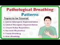Pathological breathing Abnormal breathing patterns Kussmaul Cheyne stokes Biot s Cluster