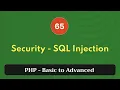 65 Security - SQL Injection PHP Tutorial Basic to Advanced PHP 8 2