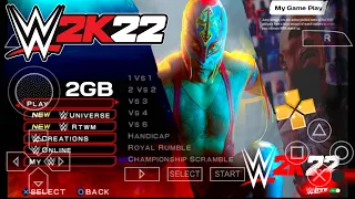 wwe 2k22 psp game for ppsspp emulator on android mobile device gameplay