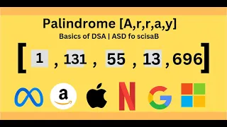 Palindromic Array DSA Problem Solving Basic