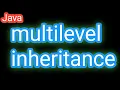 Multilevel Inheritance in Java