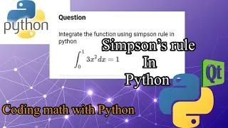 Integrate function using Simpson s rule in python