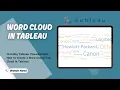 Word Cloud in Tableau Tag Cloud Tableau Visualization