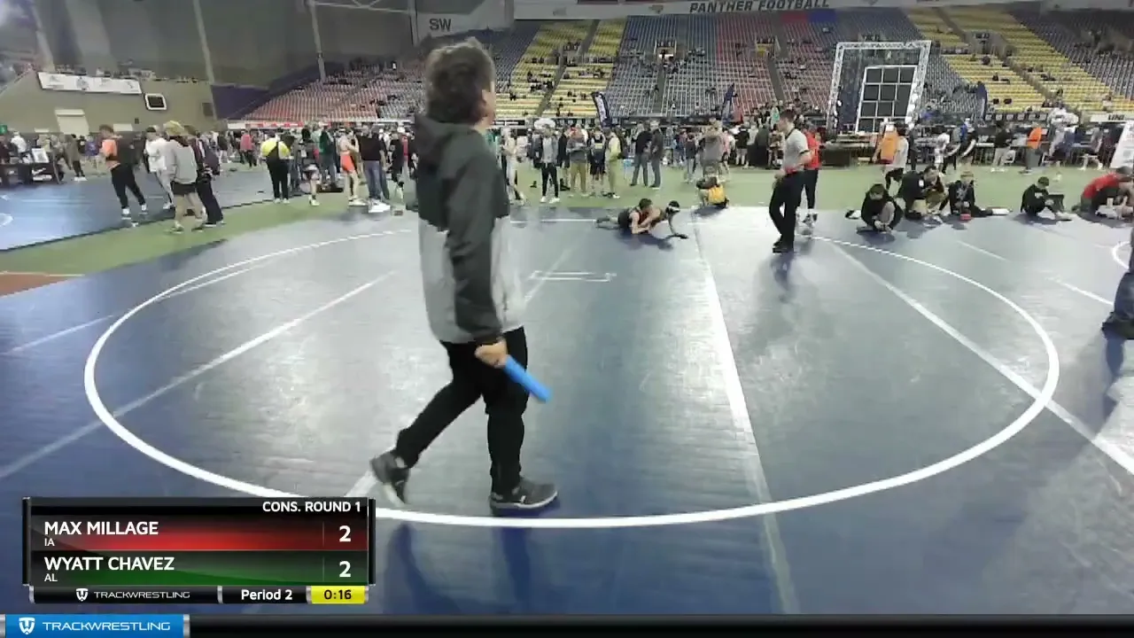 100 Lbs Cons. Round 1 - Max Millage, IA Vs Wyatt Chavez, AL 2cdf