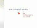 Defuzzification methods