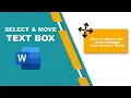 How to select and move multiple text boxes in Word