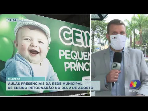Aulas presenciais da rede municipal de Chapecó retornarão no dia 2 de agosto
