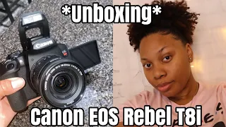 CANON EOS REBEL T8i Unboxing My New Camera FIRST IMPRESSION 