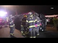 Driver Rescued From Overturned Vehicle After Colliding With Parked Car