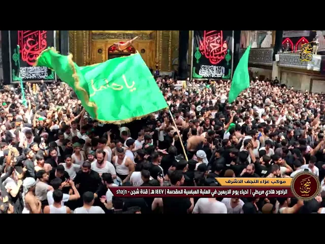 ⁣يعباس جبنه لكل كبر | الرادود هادي مريطي | نزلة موكب النجف في صحن الامام العباس ع| المصور طاهر الفحام
