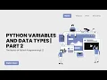 Python Variables and DataTypes Part 2 Atharv Shinde