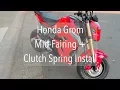 Honda Grom Mid-Fairing Belly Pan Clutch Spring Install