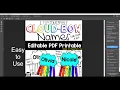 Cloud-Bow Rainbow Name-Building Practice Literacy Center Easy Editable PDF