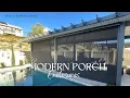 Modern Porch Enclosures With Motorized Retractable Screens