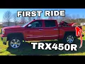 FIRST TIME RIDING MY 2005 TRX450R INSANELY FAST