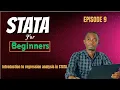 Regression Analysis in STATA for Beginners